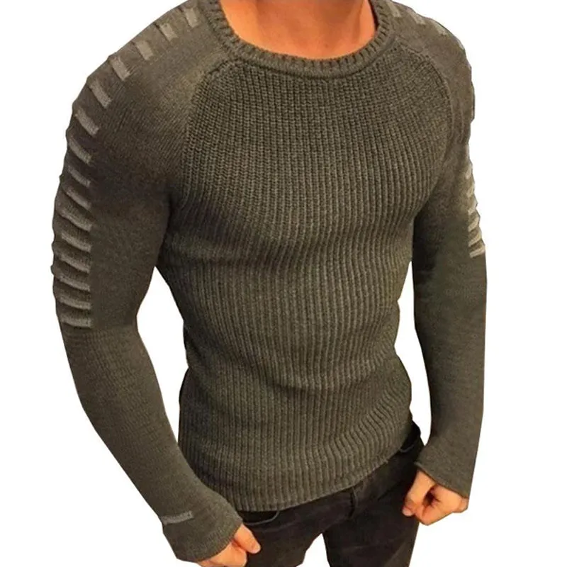 Men's Casual Round Neck Slim Fit Long Sleeve Knit Sweater 40529133M sold by Manly product image thumbnail 2