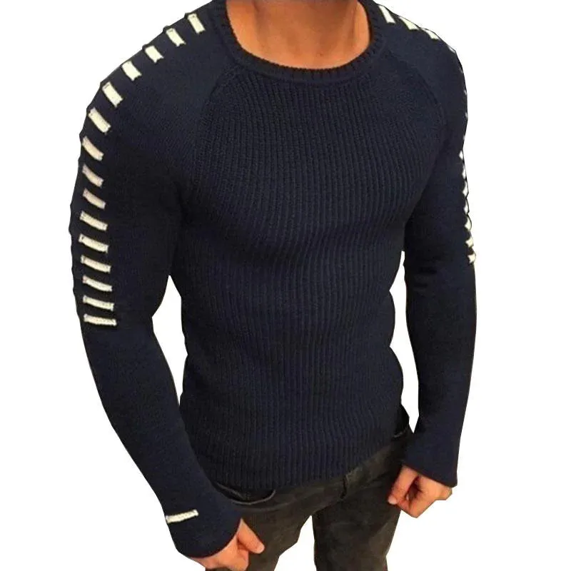 Men's Casual Round Neck Slim Fit Long Sleeve Knit Sweater 40529133M sold by Manly