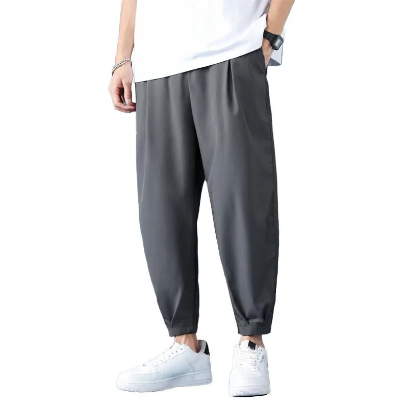 Men's Casual Solid Color Breathable Loose Pants 25230124M sold by Manly