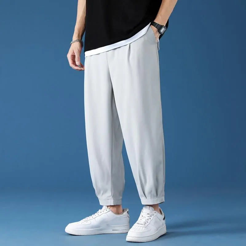 Men's Casual Solid Color Breathable Loose Pants 25230124M sold by Manly product image thumbnail 2