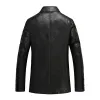 Men's Vintage Cotton Thick Lapel Leather Blazer 79446357M sold by Manly