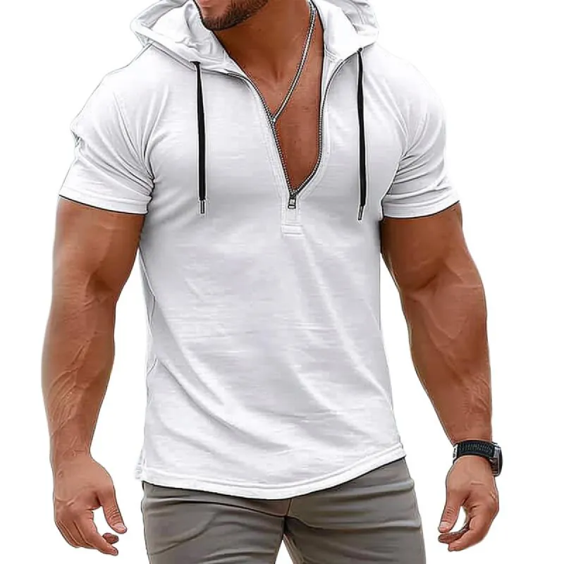 Men's Casual Solid Color Zip-Up Hoodie 35247638X sold by Manly