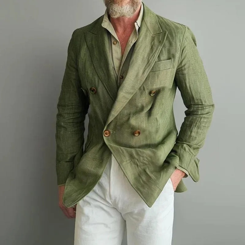 Men's Vintage Solid Double Breasted Blazer 80123925Y sold by Manly product image thumbnail 3