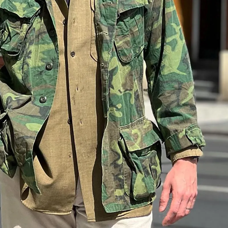 Men's Vintage Camouflage Washed Lapel Jacket 87207818X sold by Manly product image thumbnail 3