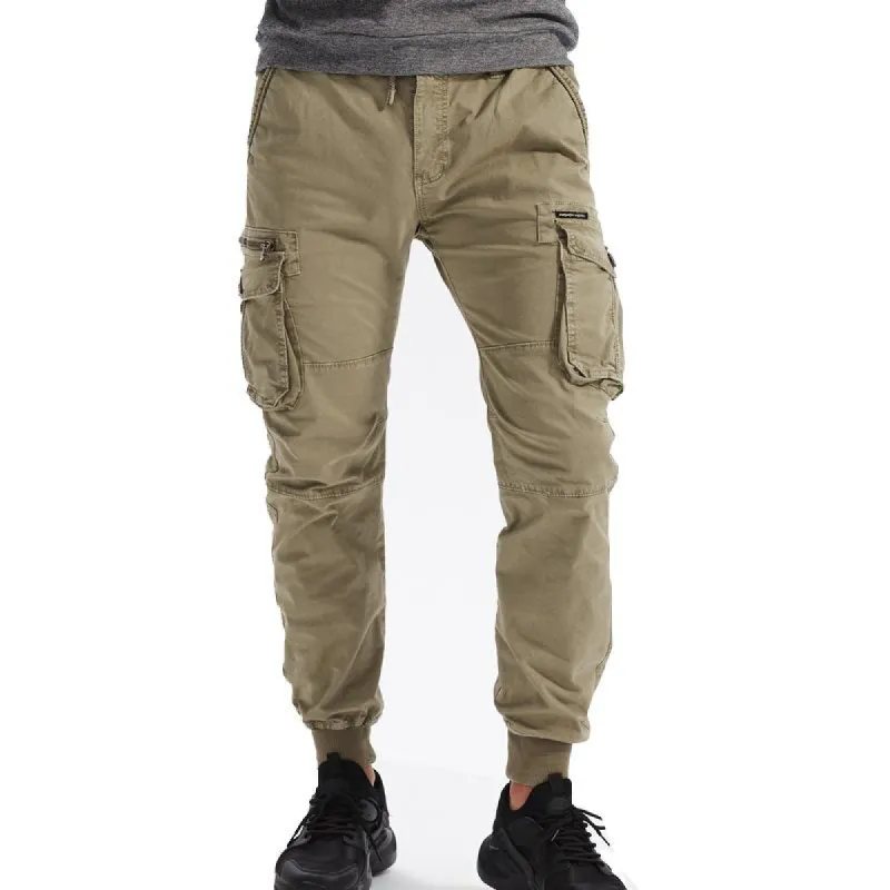 Men's Casual Washed Multi-pocket Cargo Trousers 86345763M sold by Manly