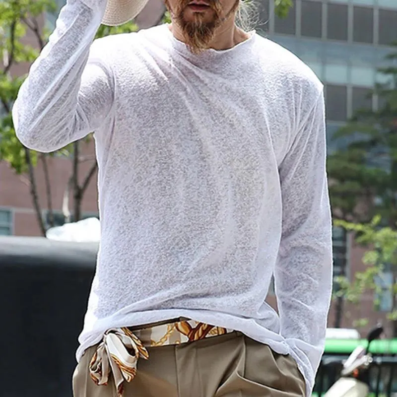 Men's Casual Round Neck Long Sleeve T-shirt 91691185TO sold by Manly product image thumbnail 2