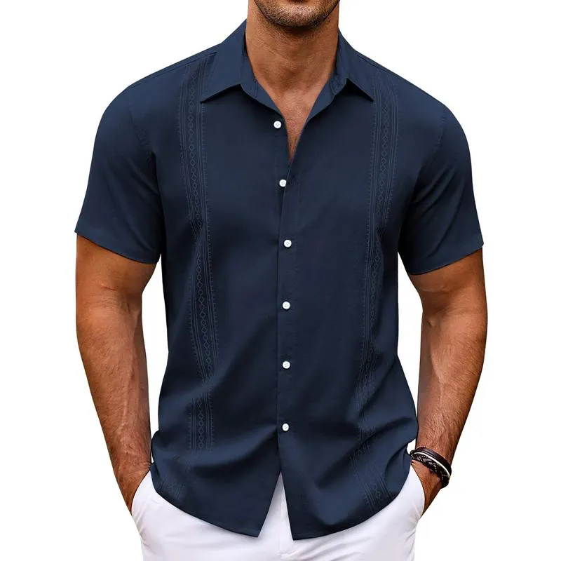 Men's Casual Printed Single Breasted Short Sleeve Shirt 82996209Y sold by Manly product image thumbnail 3