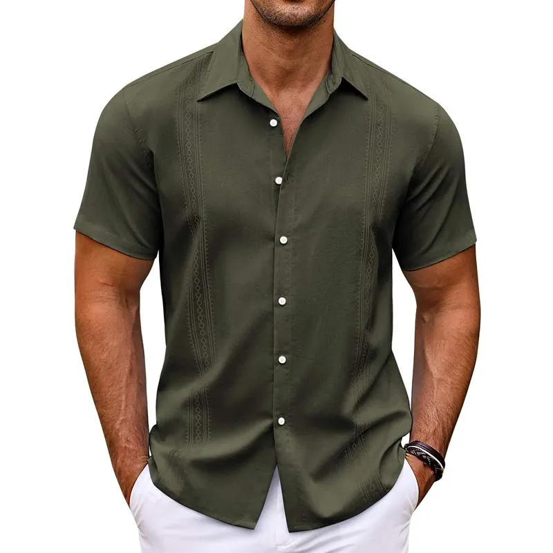 Men's Casual Printed Single Breasted Short Sleeve Shirt 82996209Y sold by Manly product image thumbnail 2