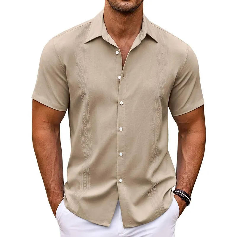 Men's Casual Printed Single Breasted Short Sleeve Shirt 82996209Y sold by Manly product image thumbnail 5