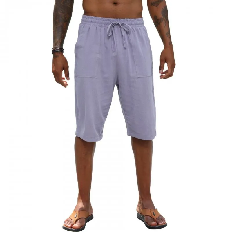 Men's Casual Cotton And Linen Cropped Pants 19079898Y sold by Manly