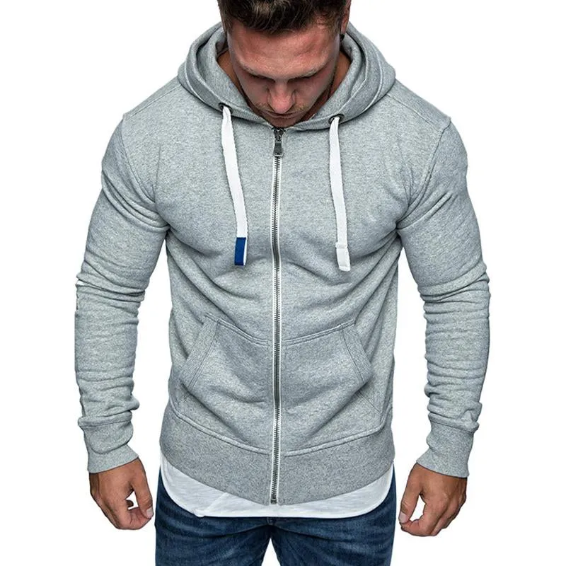 Men's Casual Solid Color Hooded Sweatshirt Jacket 88432395Y sold by Manly product image thumbnail 2
