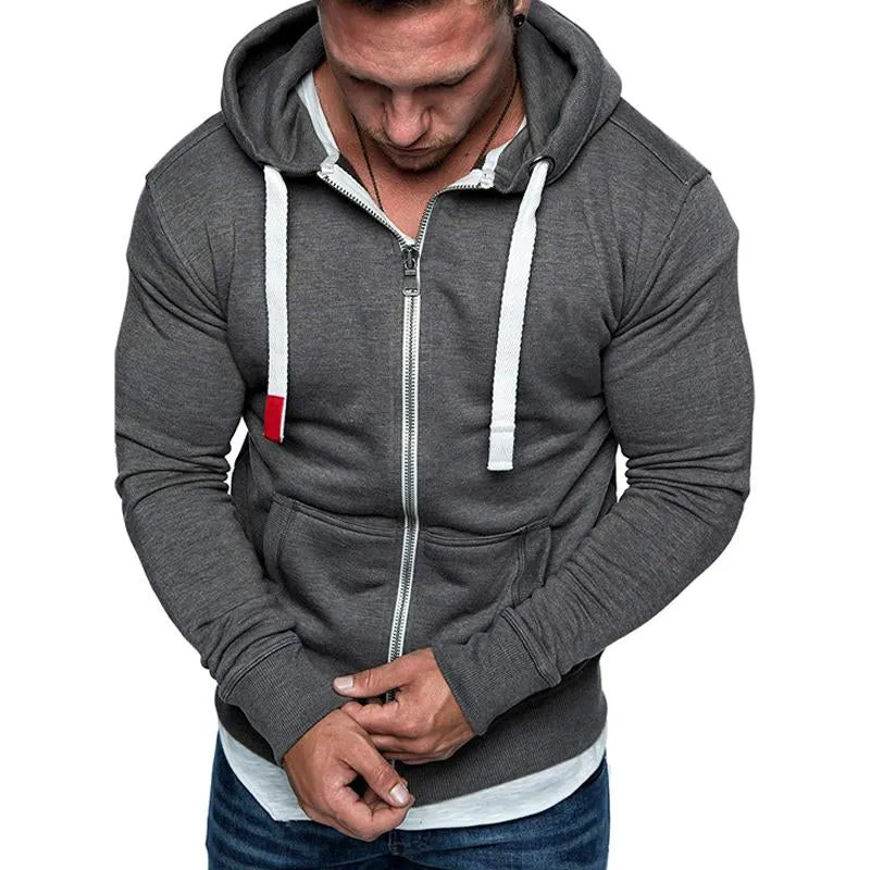 Men's Casual Solid Color Hooded Sweatshirt Jacket 88432395Y sold by Manly product image thumbnail 5