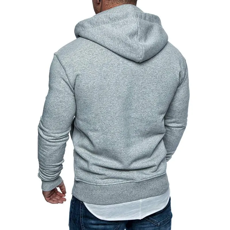 Men's Casual Solid Color Hooded Sweatshirt Jacket 88432395Y sold by Manly product image thumbnail 3