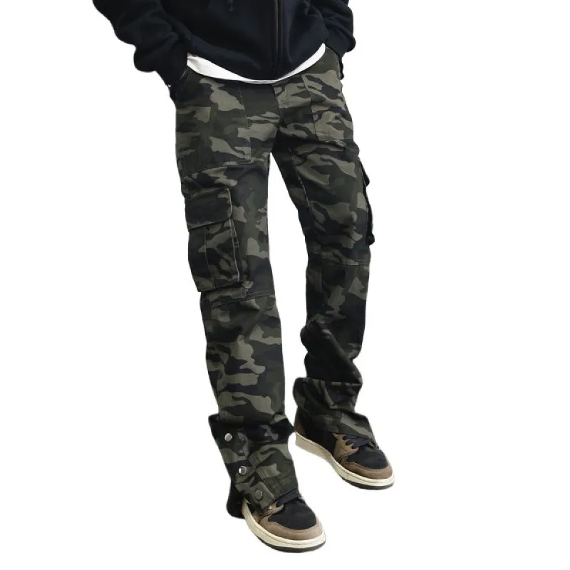 Men's Fashion Camouflage Multi-Pocket Casual Cargo Pants 70469454Z sold by Manly