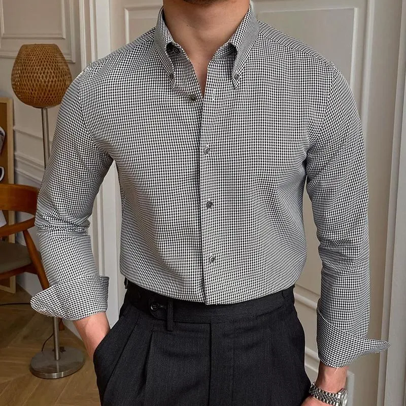 Men's Retro Casual Plaid Lapel Long Sleeve Shirt 80203703TO sold by Manly product image thumbnail 2