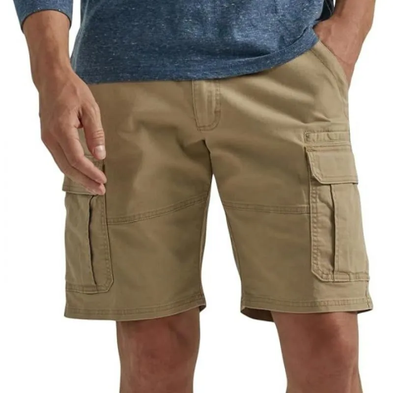 Men's Solid Color Cotton Multi-pocket Cargo Shorts 84247324Z sold by Manly