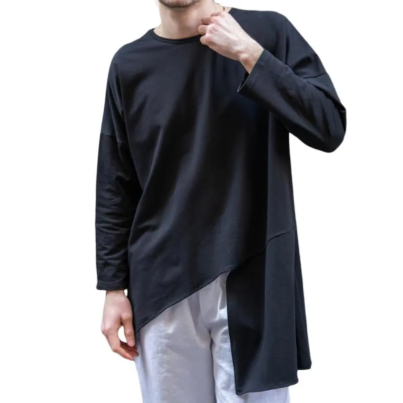 Men's Casual Retro Patchwork Long-sleeved T-shirt 56580074TO sold by Manly