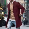 Men's Notch Lapel Single Breasted Mid-length Coat 34864123Z sold by Manly