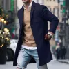 Men's Notch Lapel Single Breasted Mid-length Coat 34864123Z sold by Manly