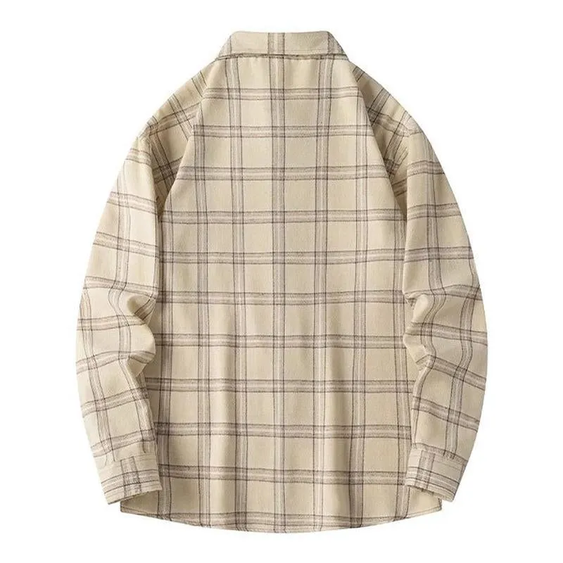 Men's Casual Versatile Plaid Long Sleeve Shirt 83029203X sold by Manly product image thumbnail 5