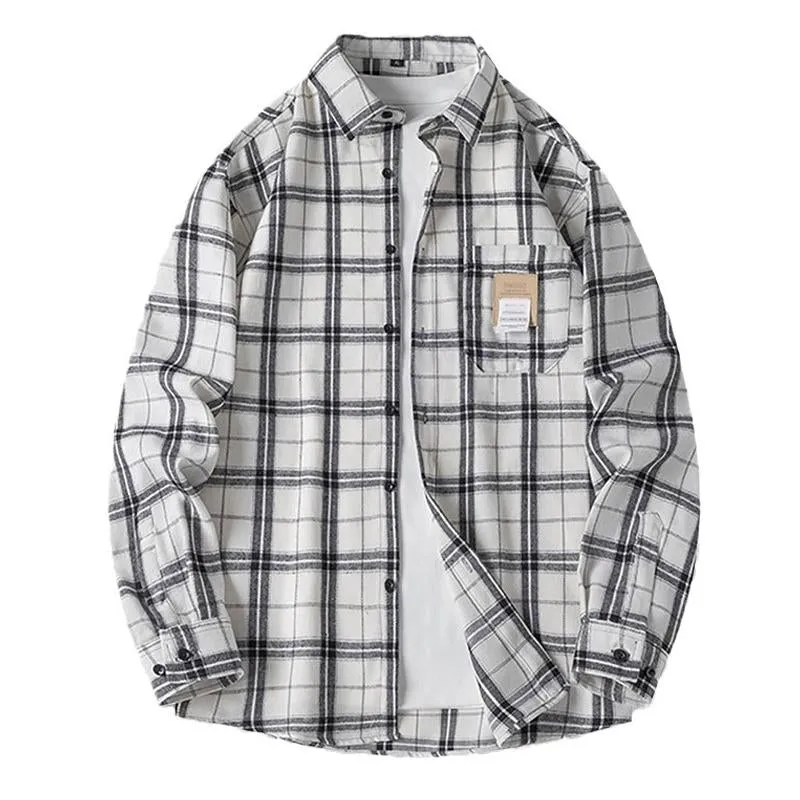 Men's Casual Versatile Plaid Long Sleeve Shirt 83029203X sold by Manly product image thumbnail 2
