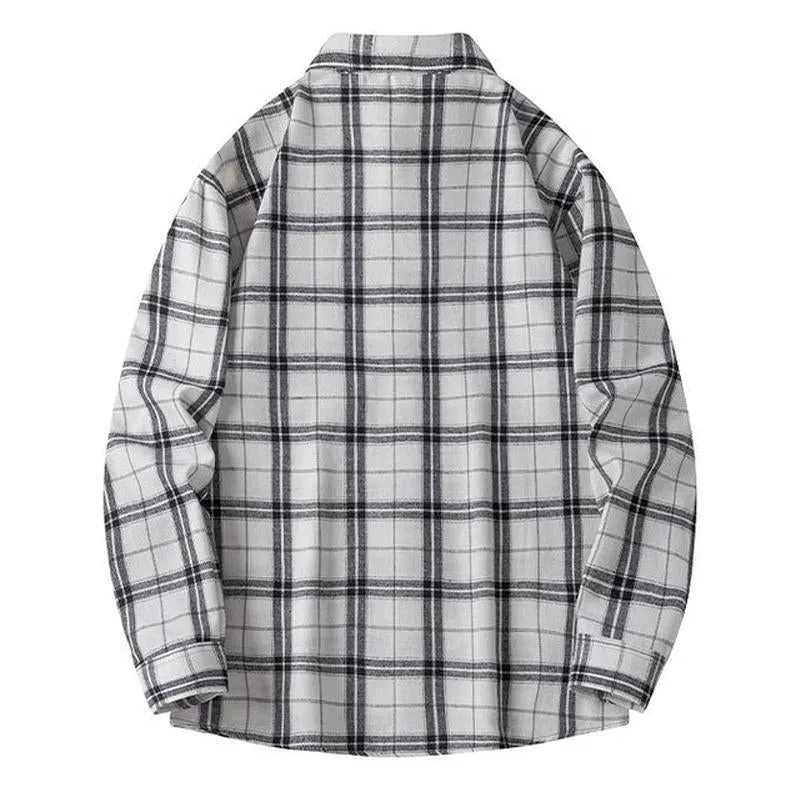 Men's Casual Versatile Plaid Long Sleeve Shirt 83029203X sold by Manly product image thumbnail 4