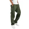 Men's Casual Drawstring Multi-pocket Cotton Blend Cargo Pants 97400513M sold by Manly