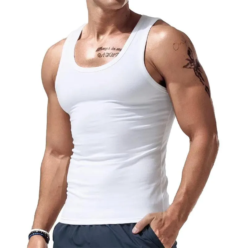 Men's Casual Cotton Blend U-Neck Slim Fit Tank Top 01092527M sold by Manly product image thumbnail 2