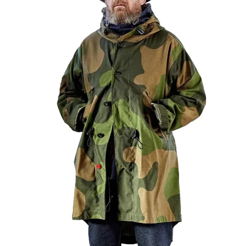 Men's Camouflage Hooded Single Breasted Trench Coat 50959666Z sold by Manly