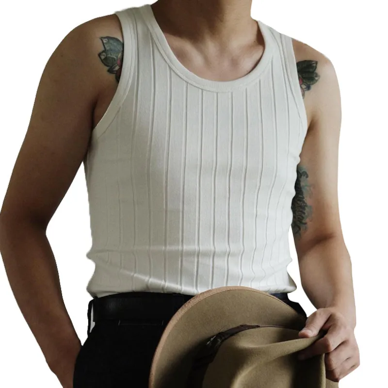 Men's Casual Solid Color Sleeveless Tank Top 46000671Y sold by Manly