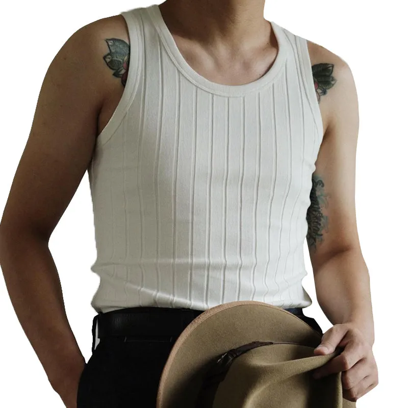 Men's Casual Solid Color Sleeveless Tank Top 46000671Y sold by Manly