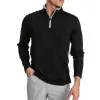 Men's Casual Solid Color Stand Collar Slim Long Sleeve T-Shirt 37768926M sold by Manly