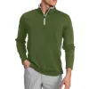 Men's Casual Solid Color Stand Collar Slim Long Sleeve T-Shirt 37768926M sold by Manly