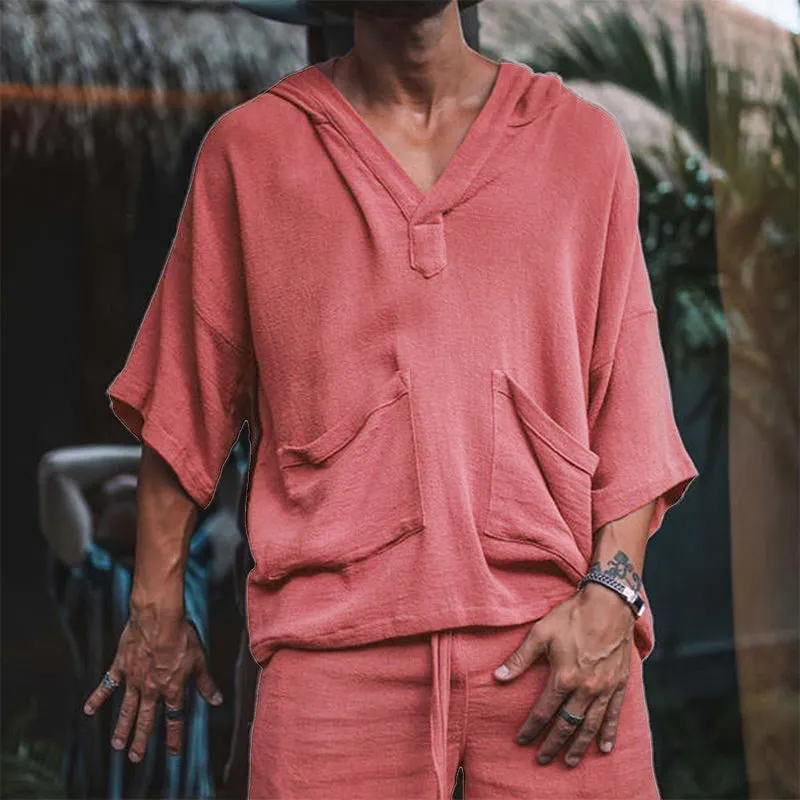 Men's Loose Casual T-Shirt Shorts Set 90959114M sold by Manly product image thumbnail 4