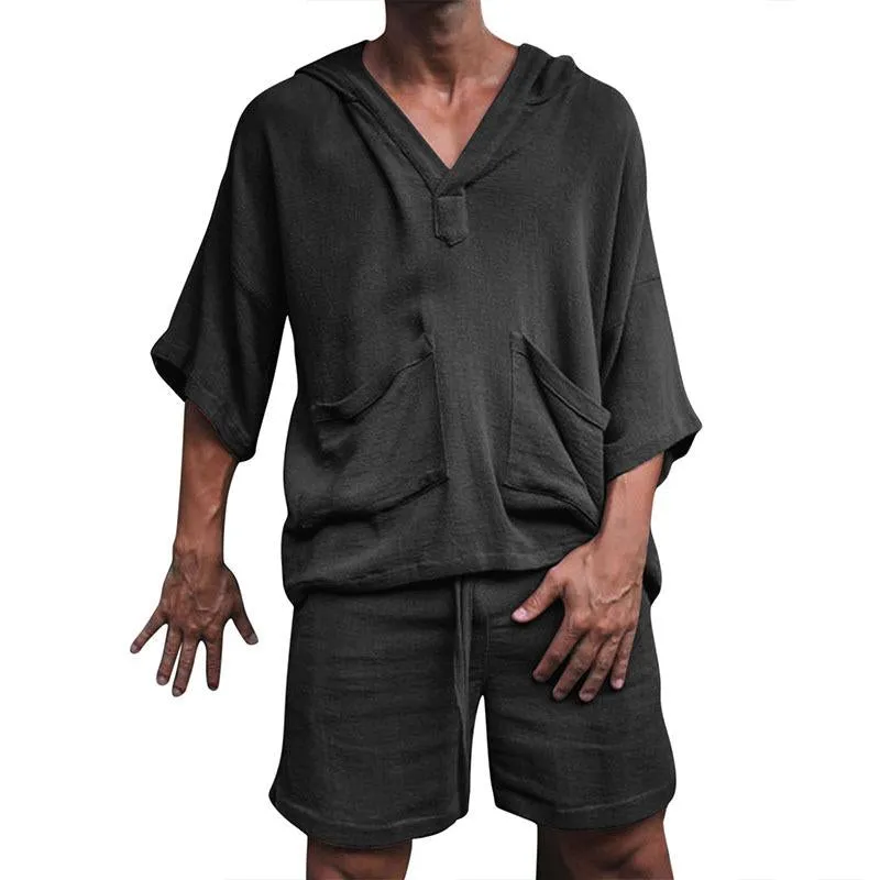 Men's Loose Casual T-Shirt Shorts Set 90959114M sold by Manly product image thumbnail 5