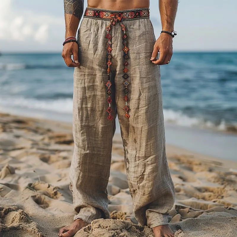 Men's Casual Loose Bohemian Beach Trousers 85831520X sold by Manly product image thumbnail 3