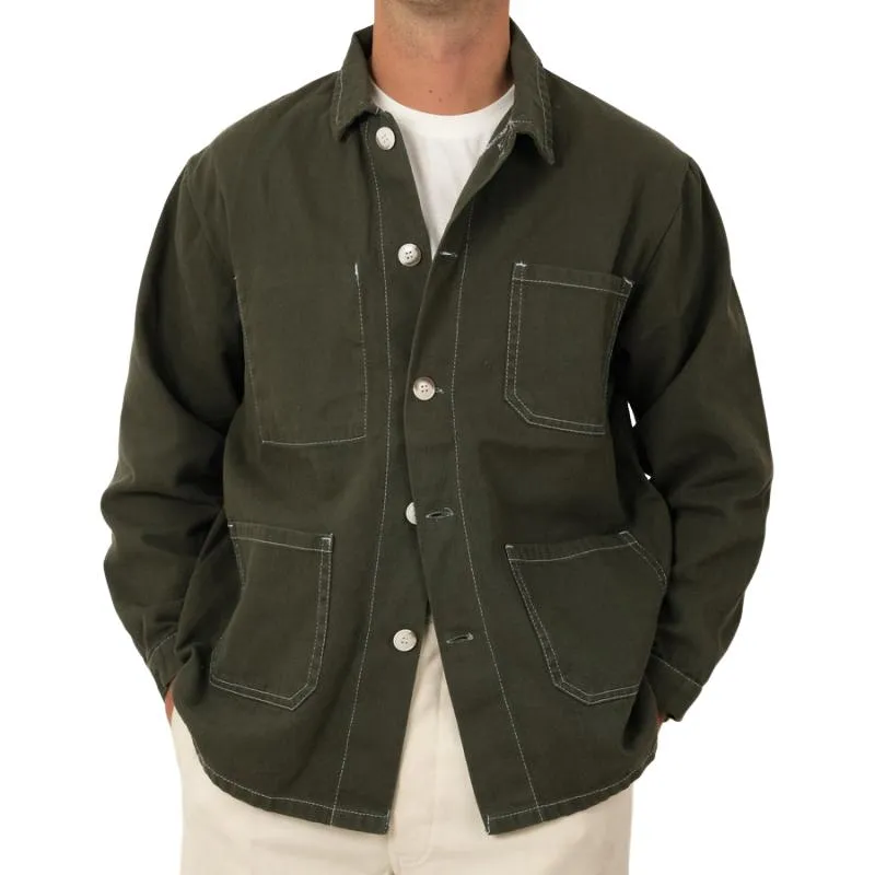 Men's Vintage Solid Multi-Pocket Jacket 03180704Y sold by Manly