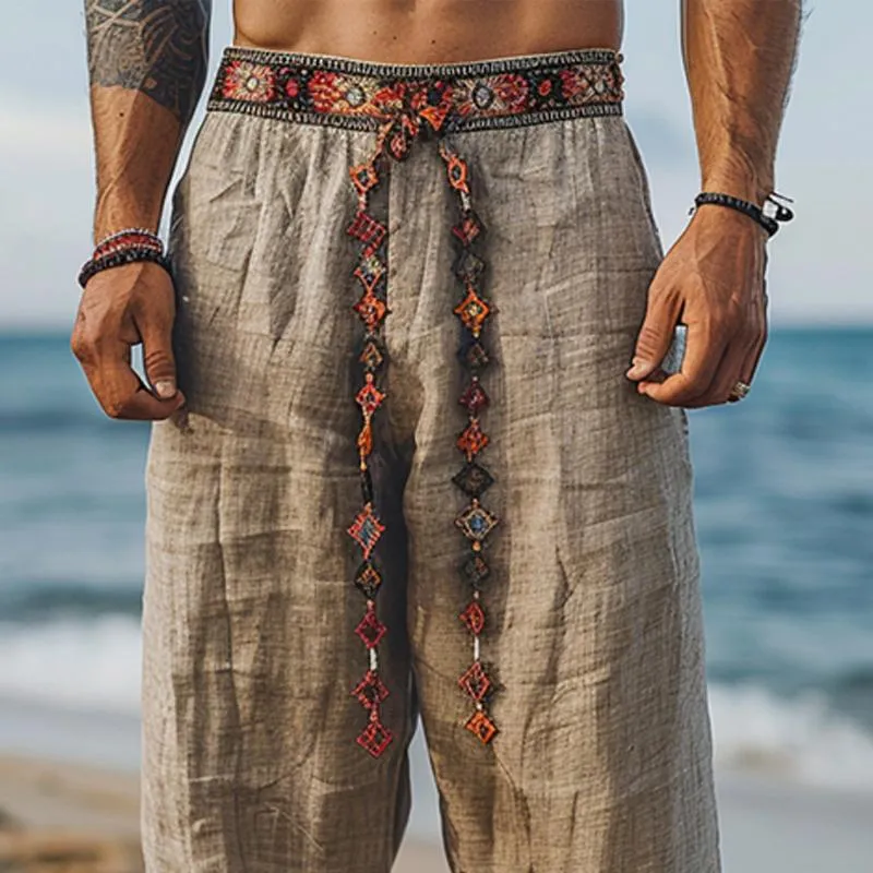 Men's Casual Loose Bohemian Beach Trousers 85831520X sold by Manly product image thumbnail 2