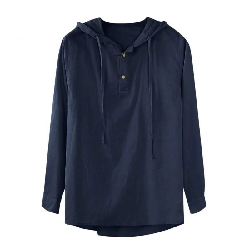 Men's Casual Solid Color Hooded Long Sleeve Shirt 56264547M sold by Manly product image thumbnail 2