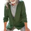 Men's Casual V-Neck Solid Color Single-Breasted Knitted Cardigan 94357944M sold by Manly