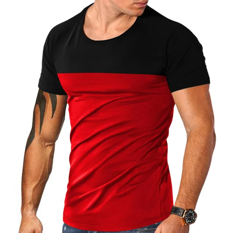 Men's Colorblock Round Neck Short Sleeve Casual T-shirt 10676484Z sold by Manly product image thumbnail 2