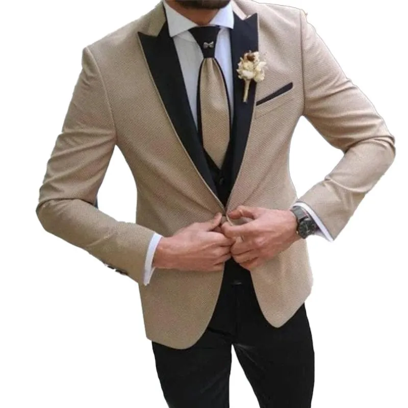 Men's Vintage Solid Color Print Peak Collar Blazer 74658132Y sold by Manly