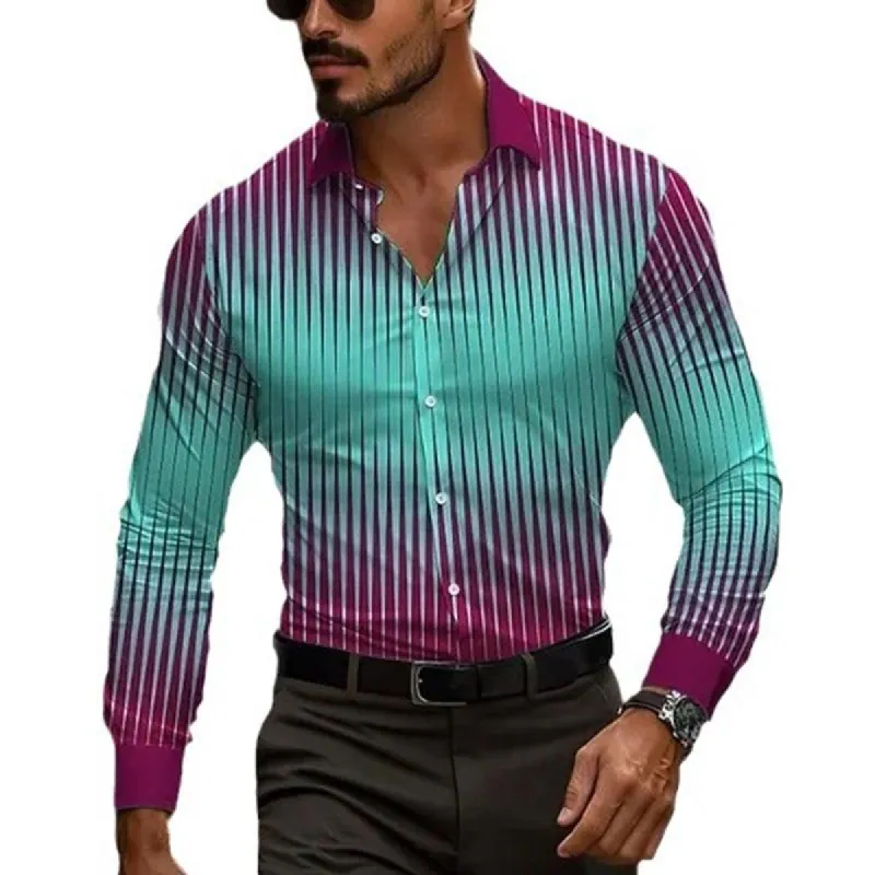 Men's Long Sleeve Gradient Colorblock Shirt 08930511X sold by Manly