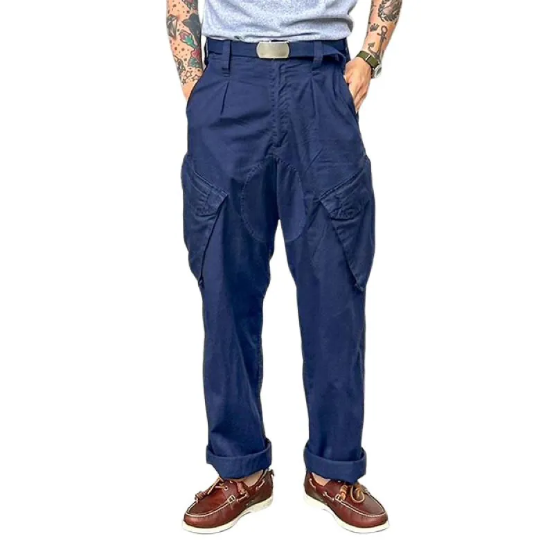 Men's Retro Casual Solid Pocket Straight Cargo Pants 58070055TO sold by Manly