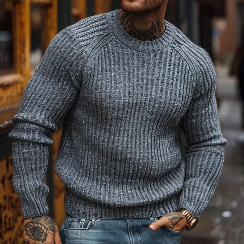 Men's Casual Round Neck Knitted Long Sleeve Pullover Sweater 75997219M sold by Manly product image thumbnail 3