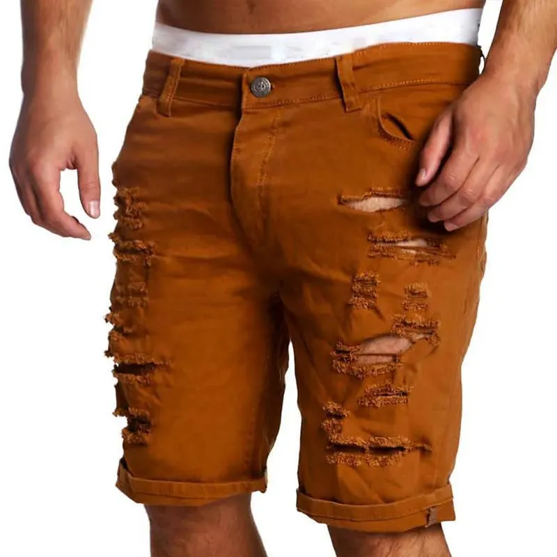 Men's Washed Ripped Casual Street Shorts 44190679TO sold by Manly product image thumbnail 2