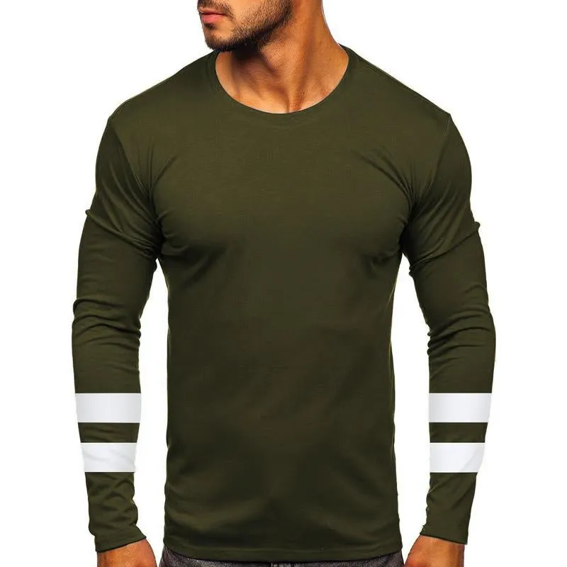 Men's Casual Solid Color Round Neck Long Sleeve T-Shirt 26436981Y sold by Manly product image thumbnail 5