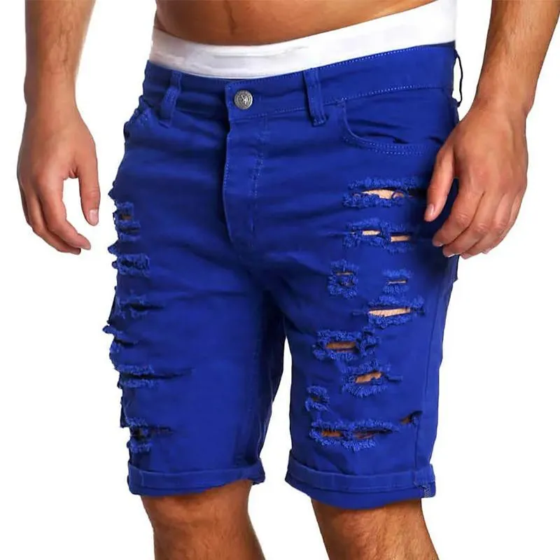 Men's Washed Ripped Casual Street Shorts 44190679TO sold by Manly product image thumbnail 3