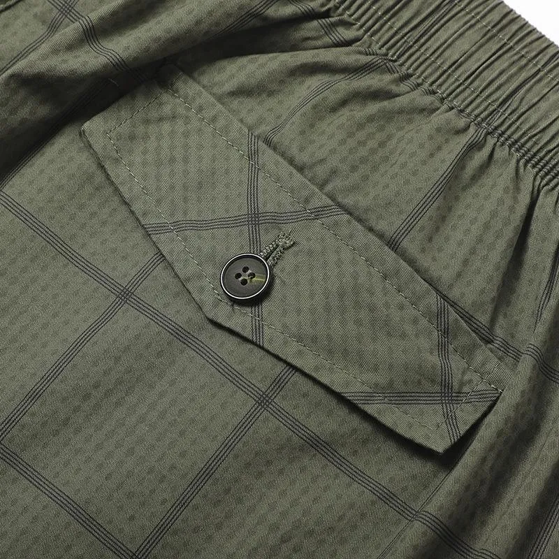 Men's Casual Cotton Plaid Breathable Loose Shorts 37083108M sold by Manly product image thumbnail 3