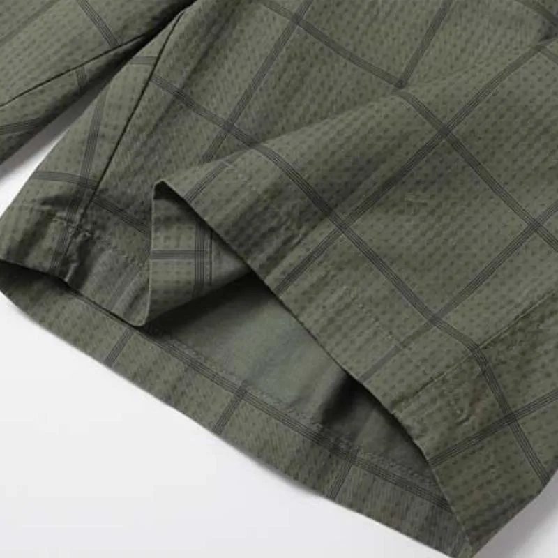 Men's Casual Cotton Plaid Breathable Loose Shorts 37083108M sold by Manly product image thumbnail 5